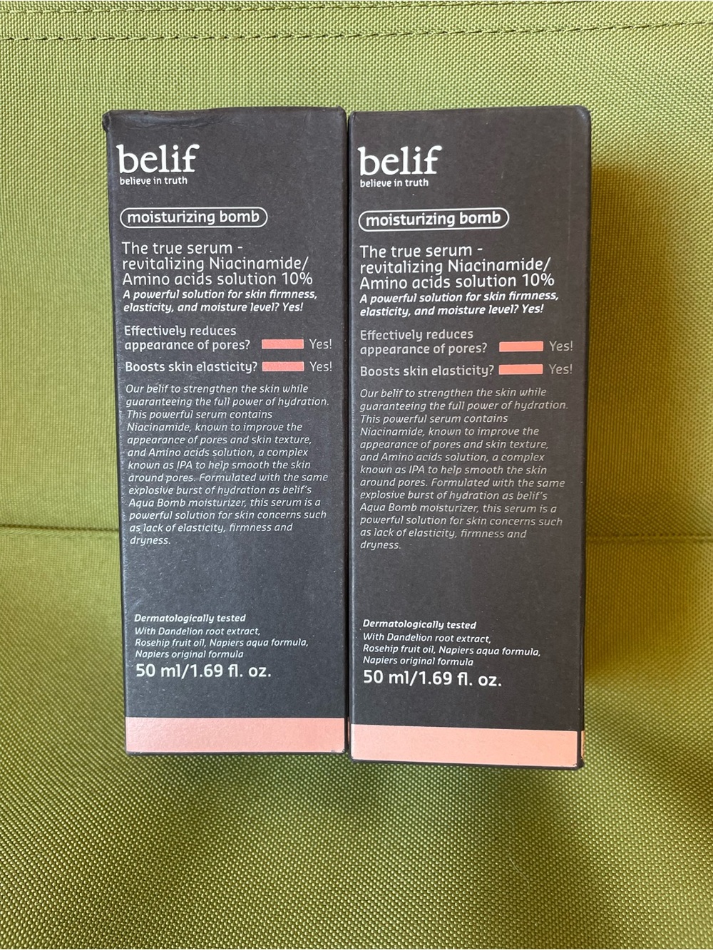 belif Moisturizing Bomb Serum - Black & Pink Packaging